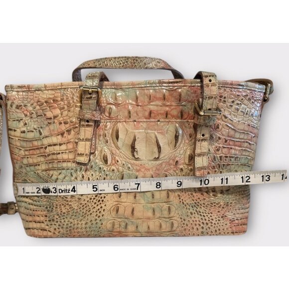 Brahmin Asher Mini Seashell Shoulder Tote Retire‎ Quiet Luxury Old Money Leather - Picture 8 of 12